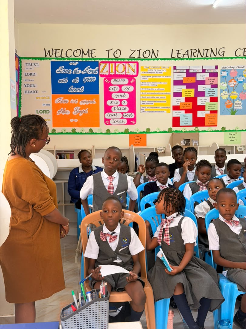 A teacher leading a lesson at AICS